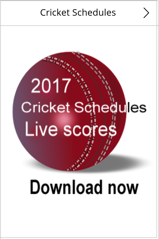 Cricket Schedule App